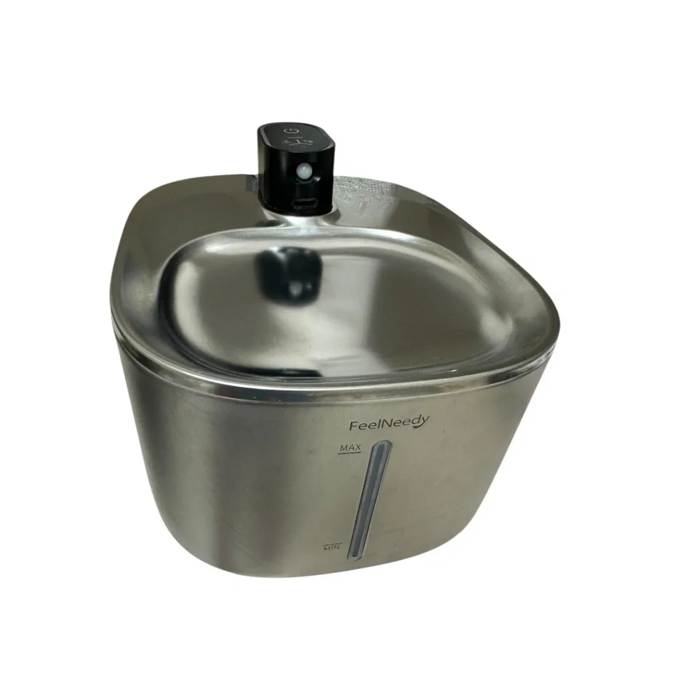Feelneedy stainless steel wireless cat water fountain, 4 L/135 fl oz